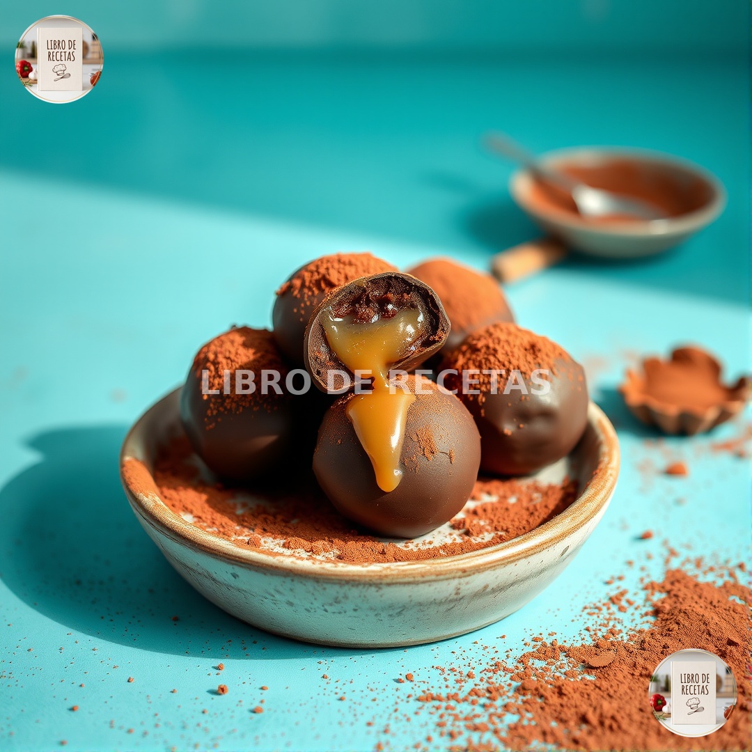 6 Trufas Caseras De Chocolate Con Relleno De Caramelo Salado 🍫🍯😋 - imagen 2
