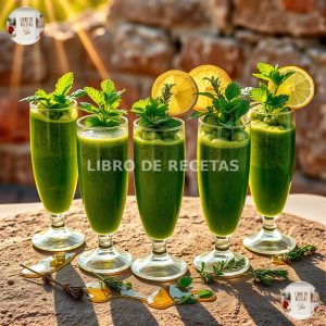 5 Licuados Verdes Deliciosos Para Combatir La Hinchazón Y Sentirte Liviano 🥬🍋🌿 - variación 1