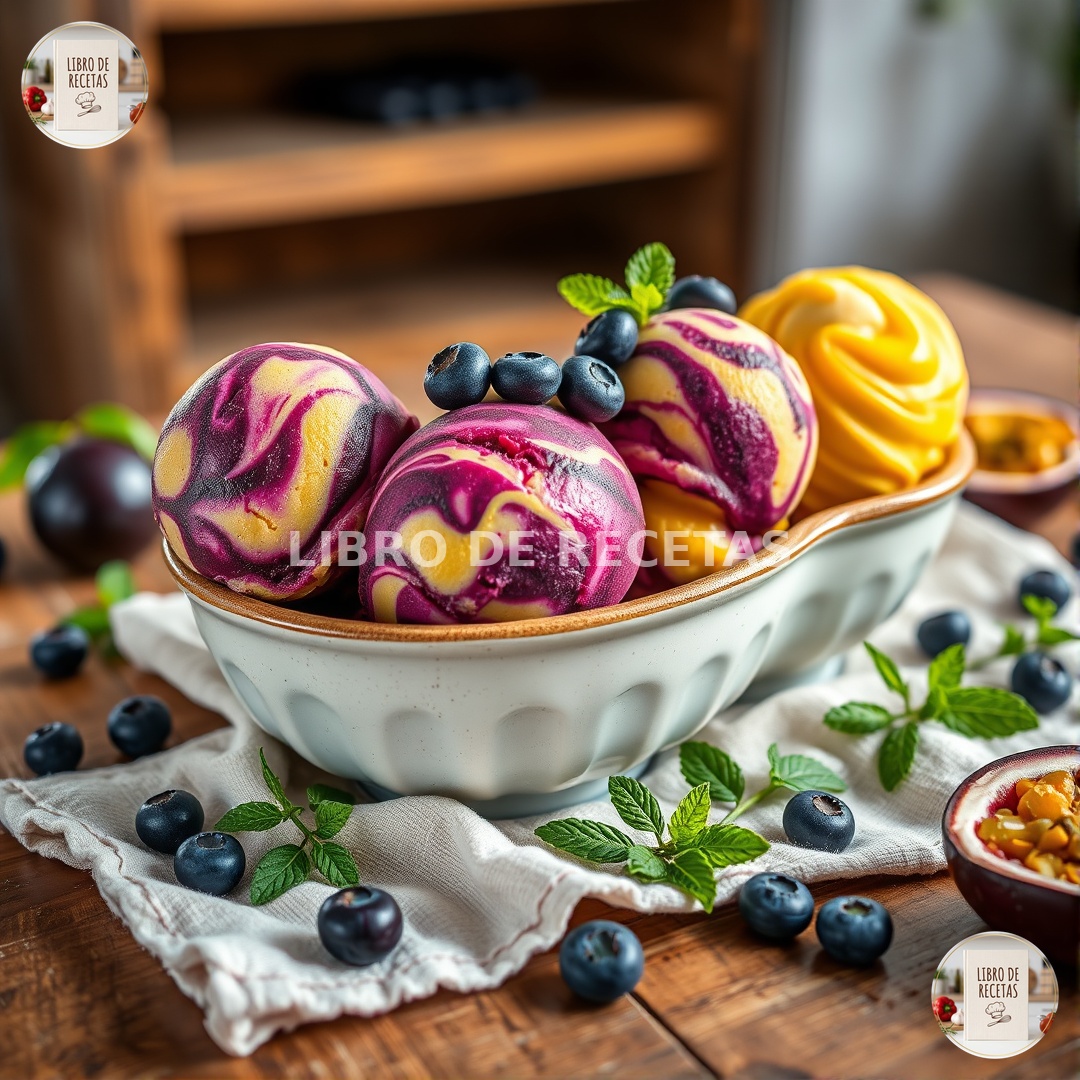 4 Helados De Arándanos Y Maracuyá Para Una Explosión De Sabor 🍦🫐🌺 - imagen 2
